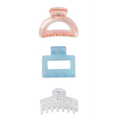 Scunci&reg; 3-Piece Winter Wonderland Assorted Claw Hair Clips. View a larger version of this product image.