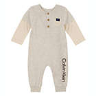 Alternate image 0 for Calvin Klein&reg; Size 18M Long Sleeve Henley Coverall in Ivory/Heather