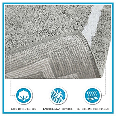 Madison Park Evan 20-Inch x 30-Inch Bath Rug in Taupe. View a larger version of this product image.