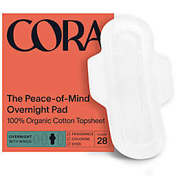 Cora® 28-Count Organic Ultra Thin Overnight Period Pads