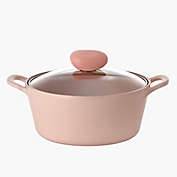 Neoflam&reg; Sherbet Ceramic Nonstick 3 qt. Aluminum Covered Stock Pot in Pink