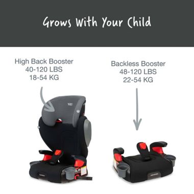 Britax&reg; Highpoint&trade; Backless Booster Seat in Black Ombre. View a larger version of this product image.