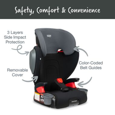 Britax&reg; Highpoint&trade; Backless Booster Seat in Black Ombre. View a larger version of this product image.
