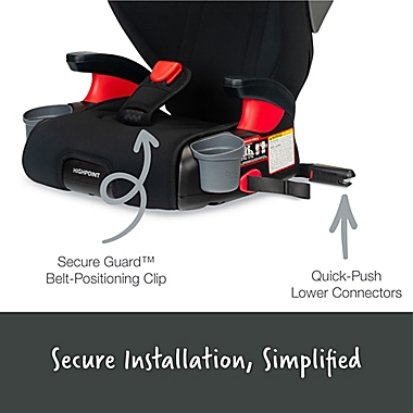 Britax&reg; Highpoint&trade; Backless Booster Seat in Black Ombre. View a larger version of this product image.