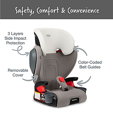 Britax&reg; Highpoint&trade; Backless Booster Seat in Grey Ombre. View a larger version of this product image.