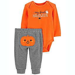 carter's® Newborn 2-Piece First Halloween Bodysuit and Pant Set in Orange