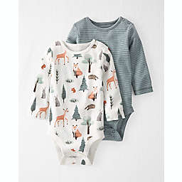 Little Planet by carter's® 2-Pack Woodland Organic Cotton Bodysuits