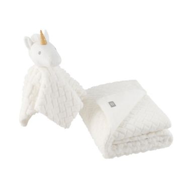 UGG&reg;Popcorn Unicorn Blanket and Lovey Gift Set in Snow. View a larger version of this product image.