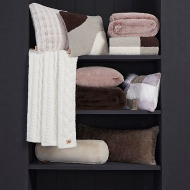 UGG&reg; Miranda Throw Blanket in Snow. View a larger version of this product image.