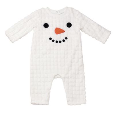 Baby Starters&reg; Snowman Long Sleeve Coverall in White