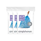 Alternate image 0 for simplehuman&reg; Code D 60-Pack 20-Liter Custom-Fit Recycling Liners in Blue