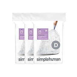 simplehuman® Code D 60-Count 20-Liter Custom Fit Clear Recycling Liners