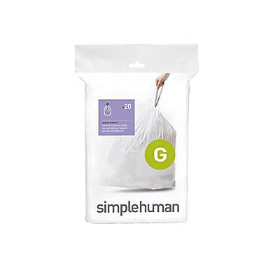 simplehuman&reg; Code G 20-Pack 30-Liter Custom Fit Liners. View a larger version of this product image.