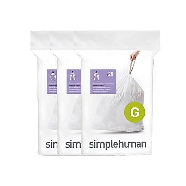 simplehuman&reg; Code G 30-Liter Custom Fit Liners. View a larger version of this product image.