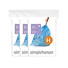 Alternate image 0 for simplehuman&reg; Code H 60-Pack 30-35-Liter Custom-Fit Recyclable Liners in Blue