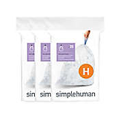 simplehuman&reg; Code H 60-Pack 30-35-Liter Custom-Fit Liners in Clear