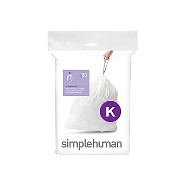 simplehuman&reg; Code K 20-Pack 35-45-Liter Custom Fit Liners. View a larger version of this product image.