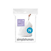 simplehuman&reg; 20-Pack Code N 45-50-Liter Custom-Fit Liners in White