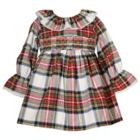 Alternate image 0 for Bonnie Baby Size 18M Christmas Plaid Dress in Red