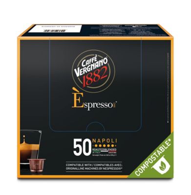 Caffè Vergnano 1882 Èspresso Dark Roast Napoli Single Capsule for Nespresso&reg; 50 Count