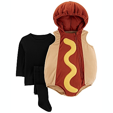 carter&#39;s&reg; 3-Piece Size 3-6M Little Hot Dog Halloween Costume in Brown/Black. View a larger version of this product image.