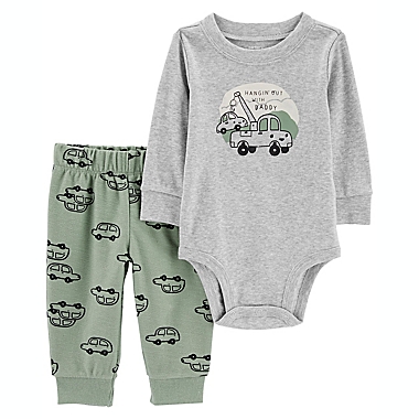 carter&#39;s&reg; Size 6M 2-Piece Car Bodysuit and Pant Set in Grey/Green. View a larger version of this product image.