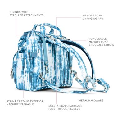 JuJuBe&reg; Dr. B.F.F. Diaper Backpack in Simply Shibori. View a larger version of this product image.