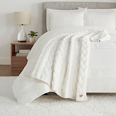 UGG&reg; Miranda Throw Blanket in Snow. View a larger version of this product image.
