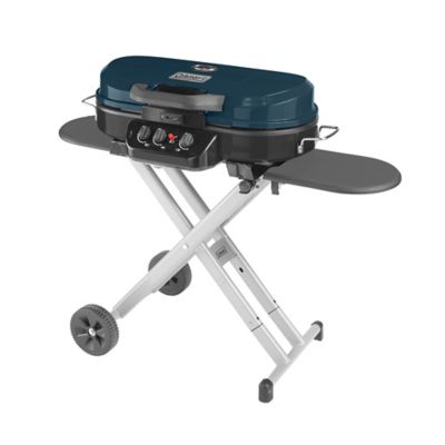 Coleman Roadtrip 285 Portable Stand-Up 3-Burner Propane Grill In Blue