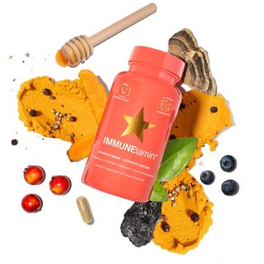 IMMUNEtamin&reg; 30-Count Advanced Immune + Respiratory Support Vitamin Capsules. View a larger version of this product image.