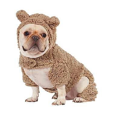 UGG&reg; Classic Sherpa Large Dog Pajama with Hat in Camel. View a larger version of this product image.