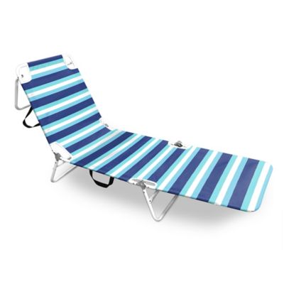 H for Happy&trade; Lounger Beach Chair in Blue Stripe