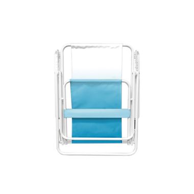 H for Happy&trade; 5-Position Beach Chair in Blue/White Ombre. View a larger version of this product image.