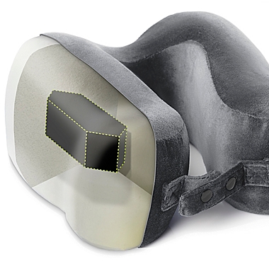 Lewis N. Clark Hexform&trade; Pillow in Grey. View a larger version of this product image.