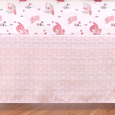 The Peanutshell&trade; Elephant 3-Piece Crib Bedding Set in Pink/Grey. View a larger version of this product image.