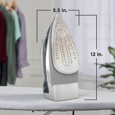 Black + Decker&trade; EvenSteam Iron in Grey. View a larger version of this product image.