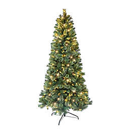 Puleo International 6-Foot Pre-Lit Montana Pine Christmas Tree