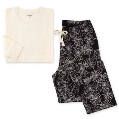 Burt's Bees Baby&reg; 2-Piece Men's Spider Webs Pajama Set in Onyx