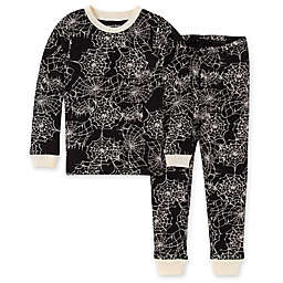 Burt's Bees Baby® 2-Piece Toddler Spider Webs Pajama Set in Onyx