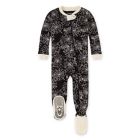 Alternate image 0 for Burt's Bees Baby&reg; Spider Webs Zip-Up Footed Pajama in Onyx