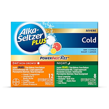 Alka-Seltzer Plus&reg; 20-Count Severe Cold PowerFast Fizz&trade; Tablets. View a larger version of this product image.