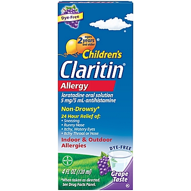 Claritin&reg; Children&#39;s Allergy 4 oz. Syrup in Grape. View a larger version of this product image.
