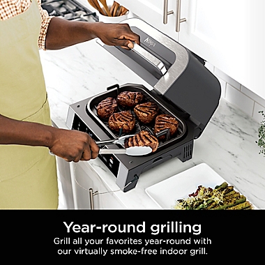 Ninja&reg; Foodi&reg; Smart XL 6-in-1 Indoor Grill in Grey/Stainless Steel. View a larger version of this product image.