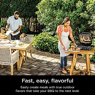 Ninja Woodfire&trade; 7-in-1 Outdoor Grill & Smoker in Grey. View a larger version of this product image.