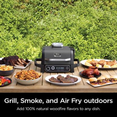 Ninja Woodfire&trade; 7-in-1 Outdoor Grill & Smoker in Grey. View a larger version of this product image.