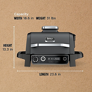 Ninja Woodfire&trade; 7-in-1 Outdoor Grill & Smoker in Grey. View a larger version of this product image.