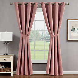 Creative Home Ideas® Chyna 84-Inch Grommet Blackout Curtain Panels in Coral (Set of 2)