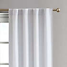 Alternate image 2 for Creative Home Ideas Tobie 108-Inch Blackout Tab Top Window Curtain Panels in White (Set of 2)