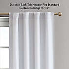 Alternate image 8 for Creative Home Ideas Tobie 108-Inch Blackout Tab Top Window Curtain Panels in White (Set of 2)