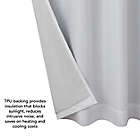 Alternate image 10 for Creative Home Ideas Tobie 108-Inch Blackout Tab Top Window Curtain Panels in White (Set of 2)